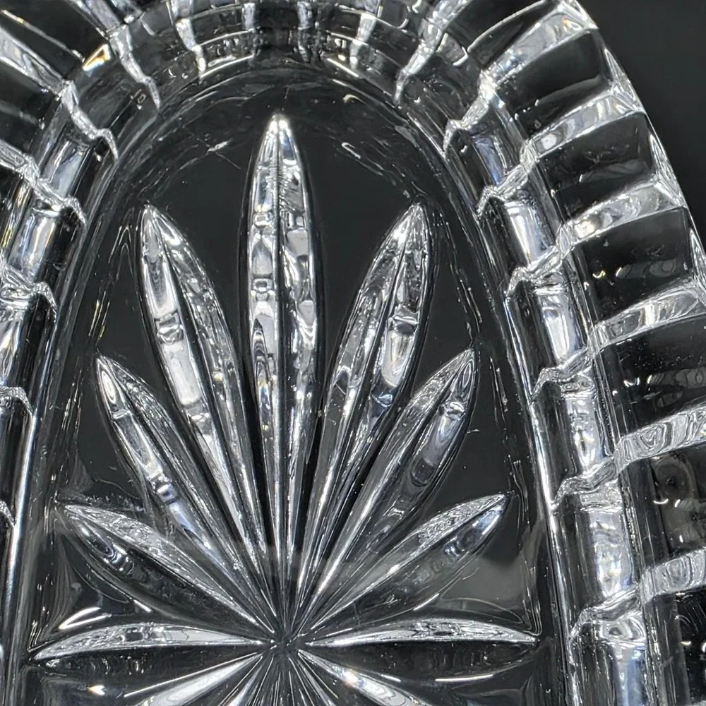 Vintage Mikasa Park Lane  Quarter Pound Lead Crystal Butter Dish with Cover VTG